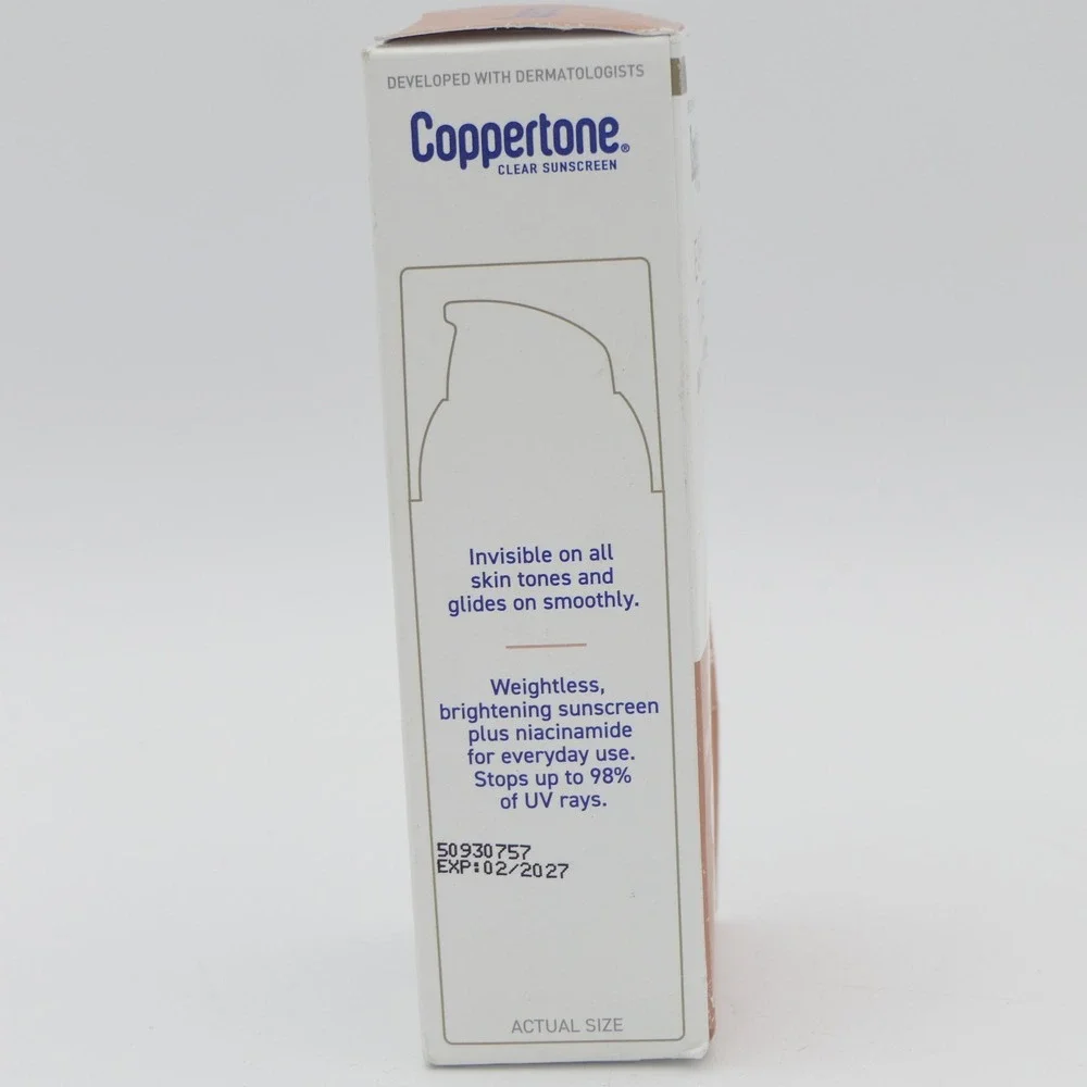 Coppertone Every Tone Invisible Finish Face SPF 60+ Sunscreen Brightening 02/27